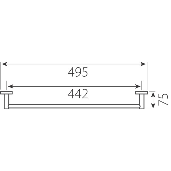 Grace Towel rail single - 450mm