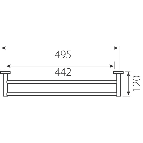 Grace Towel rail double - 450mm