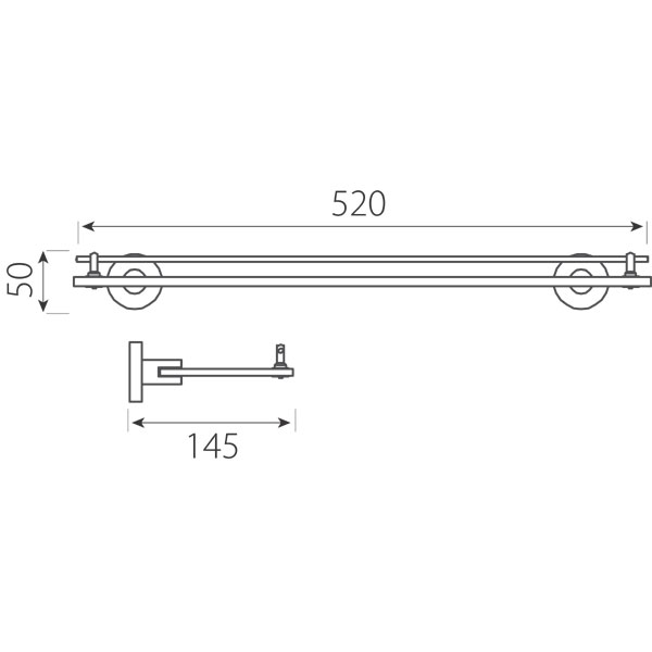 Grace Glass shelf - 500mm