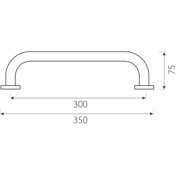 Straight bathtub handle