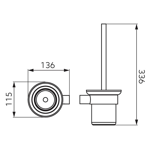 Nostris - toilet brush, black