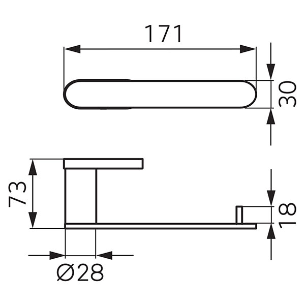 Nostris - toilet paper holder, chrome