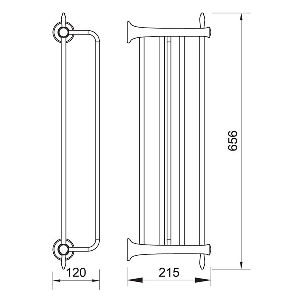 RETRO double towel rack