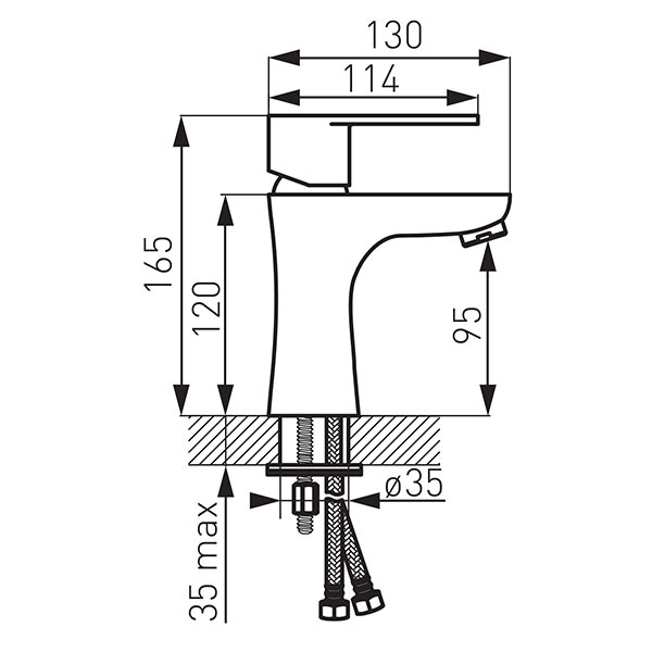 Algeo - standing washbasin mixer