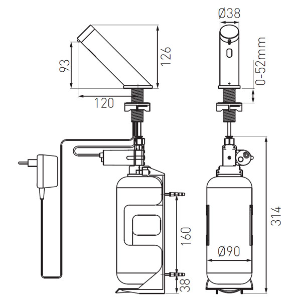 Mistral Sensor - electronic soap dispenser