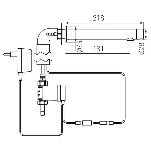 Bora Sensor Power-Safe - electronic wall mounted faucet for cold or premixed water