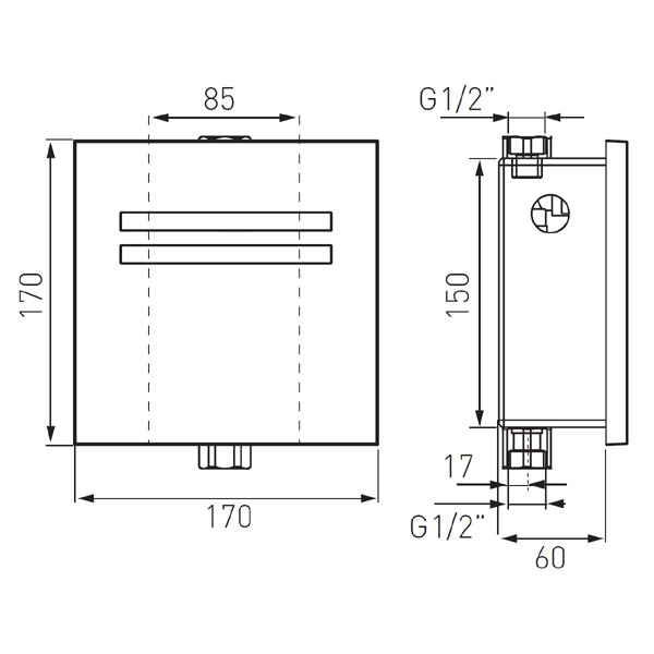 Zephyr Sensor - electronic concealed urinal valve