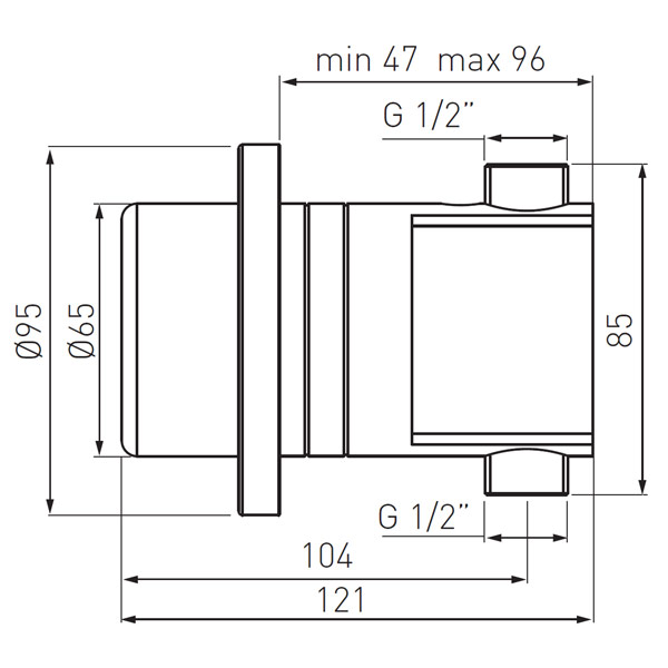 Kona Sensor - touch electronic concealed shower valve