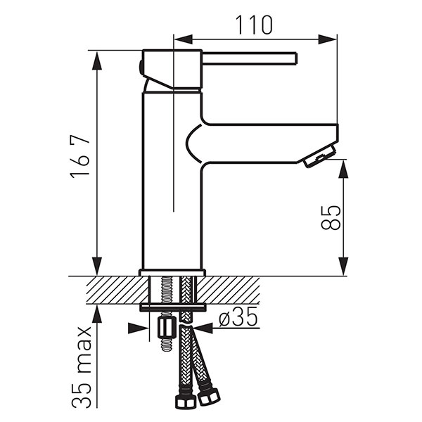 Fiesta - standing washbasin mixer