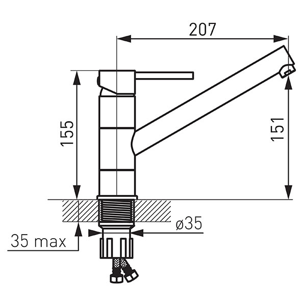 Fiesta - standing sink mixer