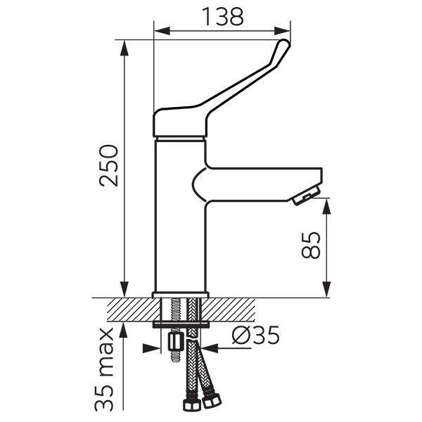 Fiesta Medico - standing washbasin mixer