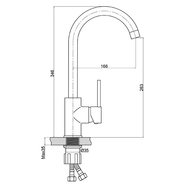 Freya - standing sink mixer