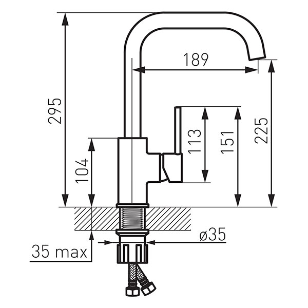 Freya - standing sink mixer