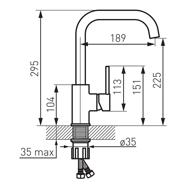 Freya - standing sink mixer