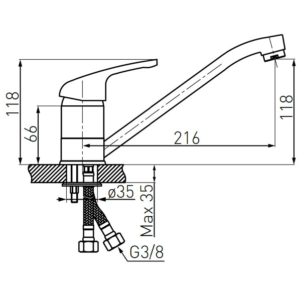 Freya - standing sink mixer