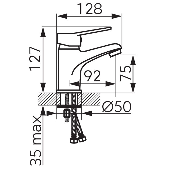 Isso - Standing washbasin mixer, chrome