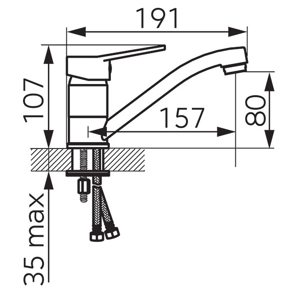 Isso - Standing washbasin mixer with swivel spout, chrome