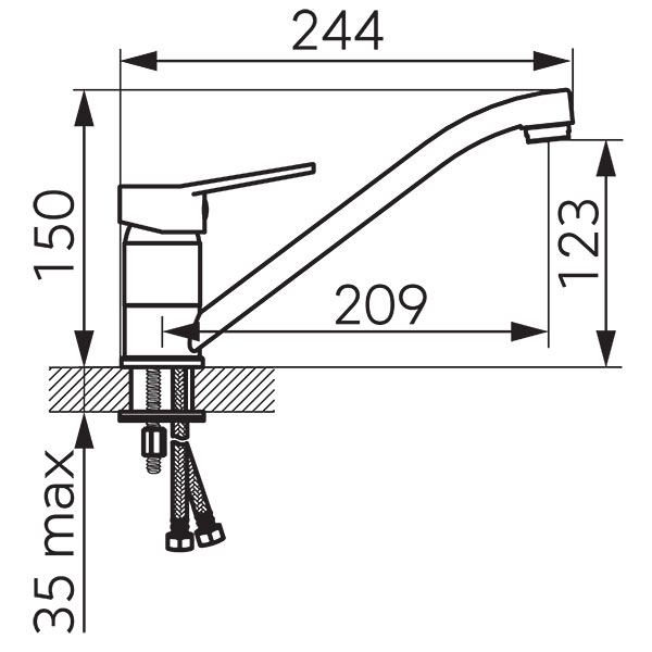 Isso - Standing sink mixer, chrome