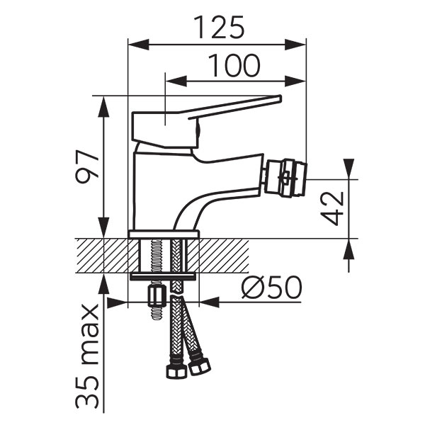 ISSO - Bidet standing mixer