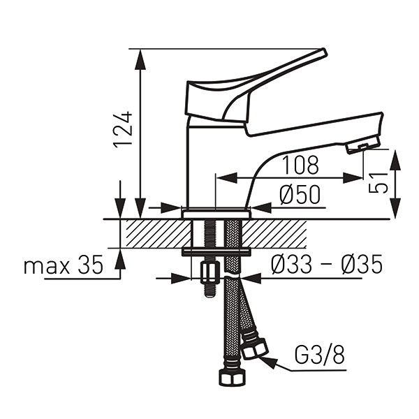 Stillo - Standing washbasin mixer, chrome