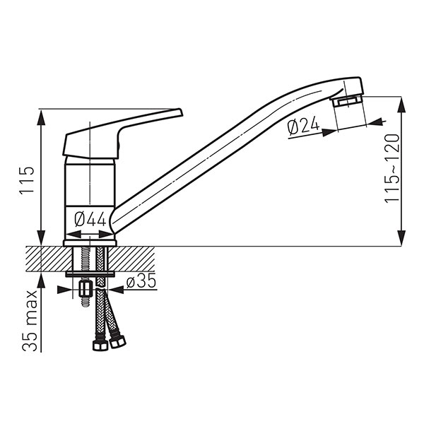 Smile - Standing sink mixer