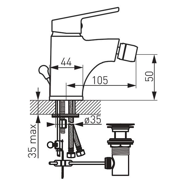 Smile - Standing bidet mixer