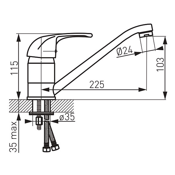 Vasto - standing sink mixer