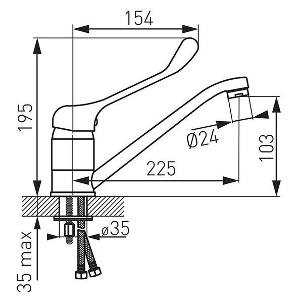 Vasto Medico - Standing sink mixer