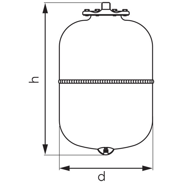 Vessels for heating systems - hanging