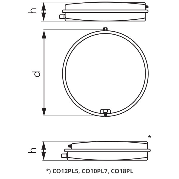 Плоский бак для C.O.