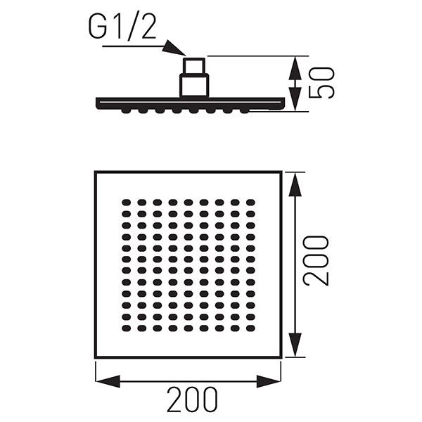 Slim - cap fix de dus 200X200