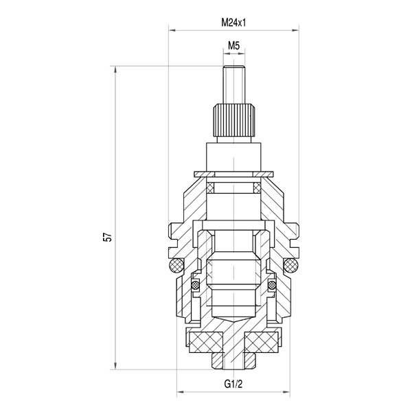 Double-handle moving faucet head for nuts /splines15/