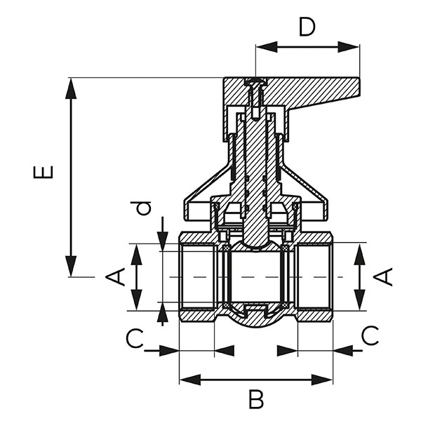 Шаровой кран F-Power, скрытого монтажа