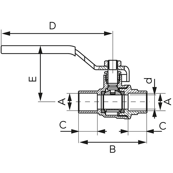 F-Power - ball valve for soldering