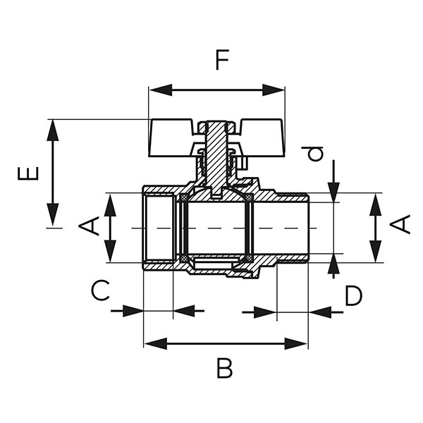 Шаровой кран F-Power