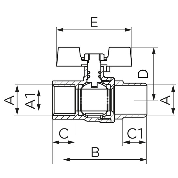 Gas ball valve - type G61