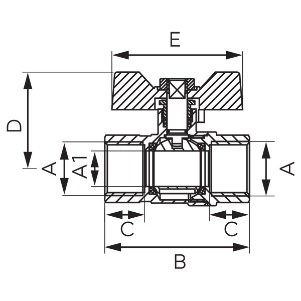 Plinski kuglasti ventil - tip G18