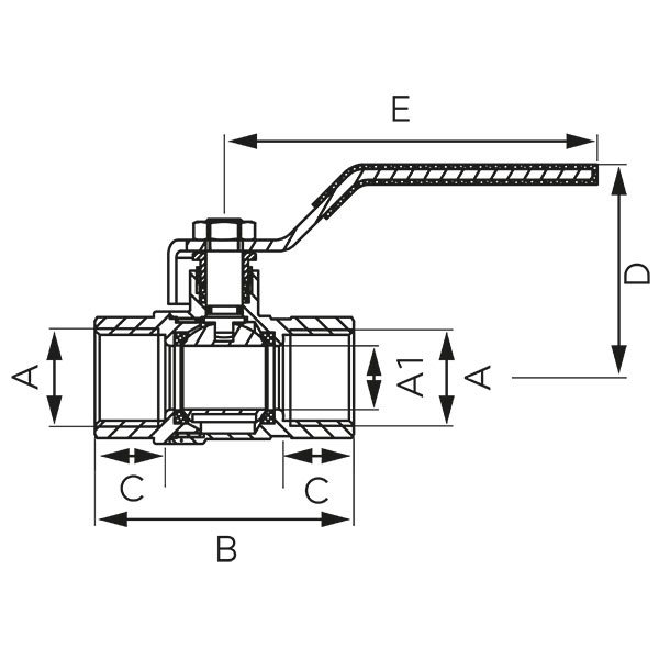 Rutulinis dujų ventilis G18