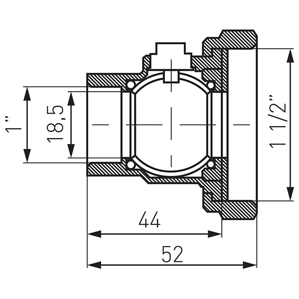 1" kuglasti ventil 6/4" sa holenderom za pumpe