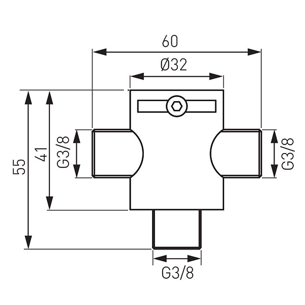 Mechanical mixer 3/8” for touchless taps