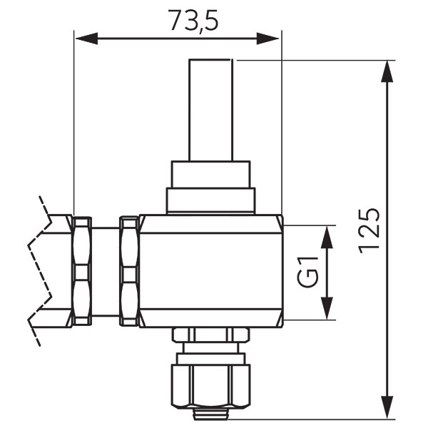 1" extension kit for the distributor, with flow meter