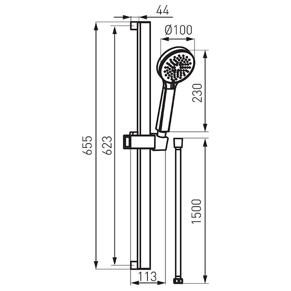 Vigo - sliding shower set