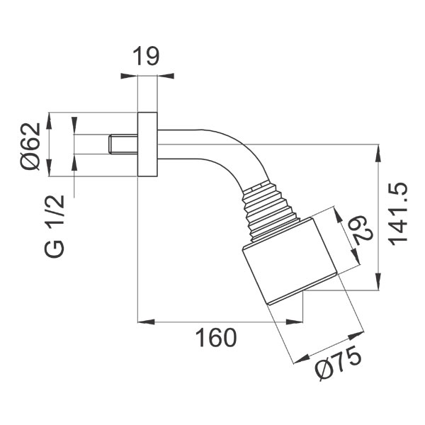 Shower set with 2-function head