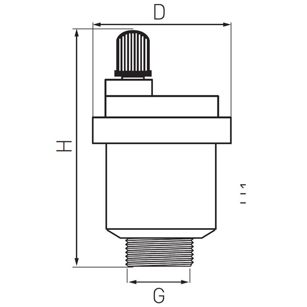 Automatski odzračni ventil bez nepovratnog ventila