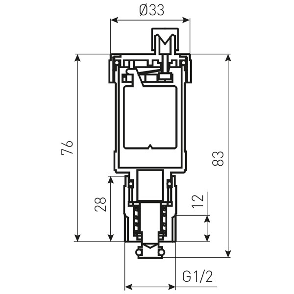 Automatski odzračni ventil s nepovratnim ventilom 1/2"