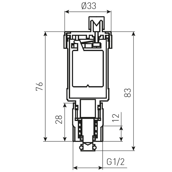 Automatinis išardomas nuorintojas su atbuliniu vožtuvu 1/2"