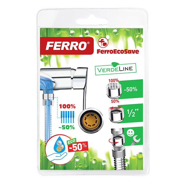 FerroEcoSave water flow limiter, chrome