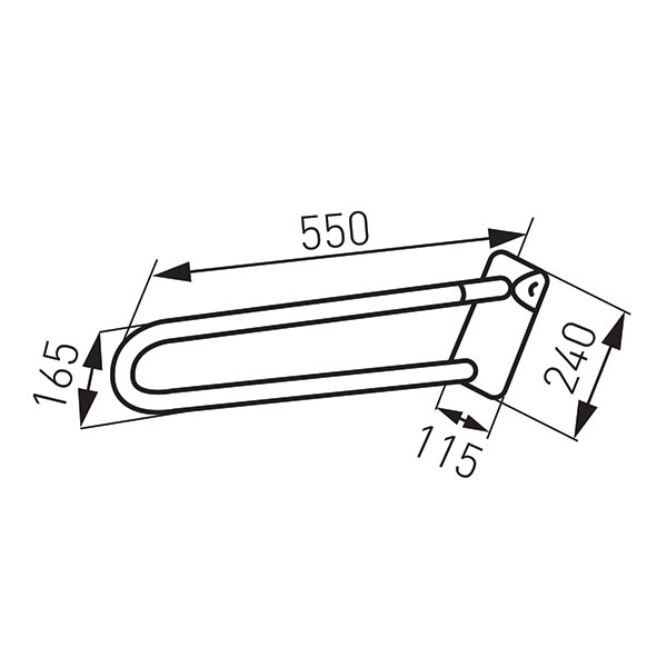 Metalia Help - sklopivi dvostruki držač 550 mm