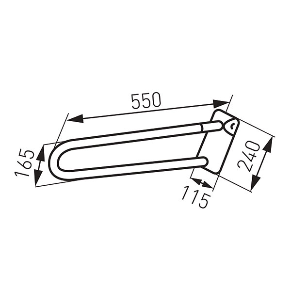 Metalia Help - maner de sustinere dublu, rabatabil