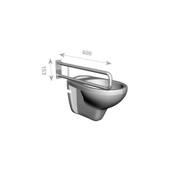 Metalia Hep - steady double grab bar 600 mm